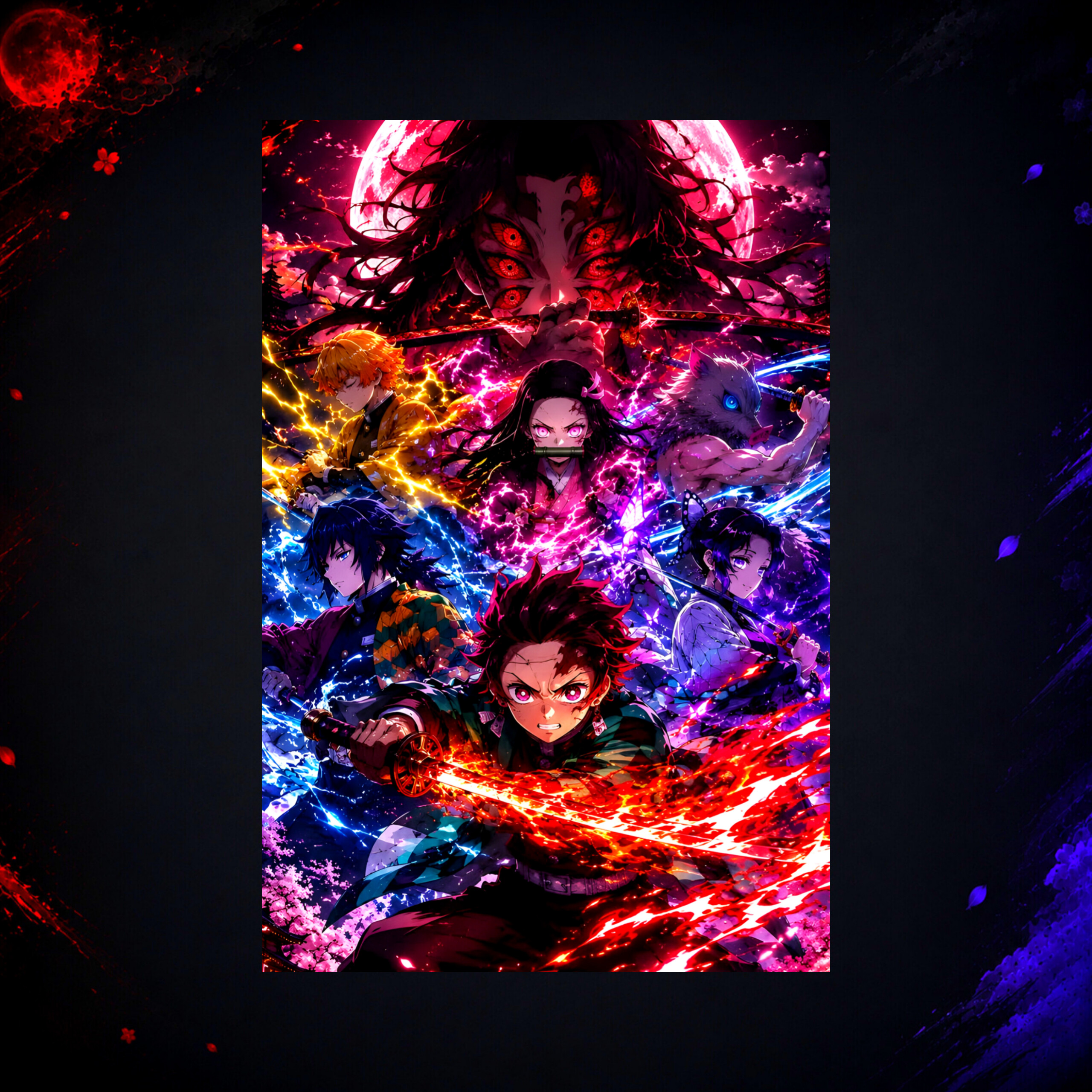 متال پوستر طرح انیمه demon slayer کد S001