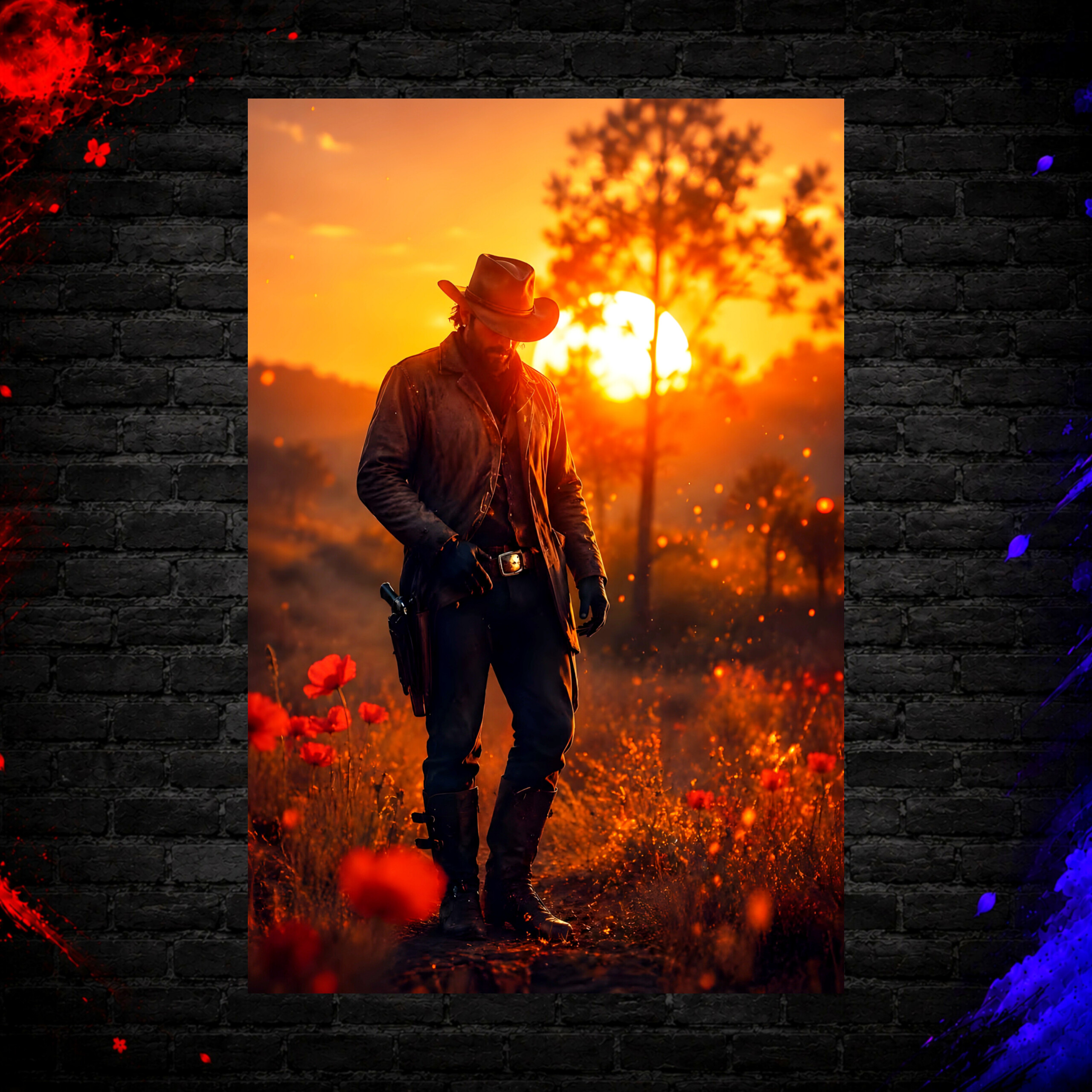 متال پوستر طرح گیم red dead redemption 2 کد S004