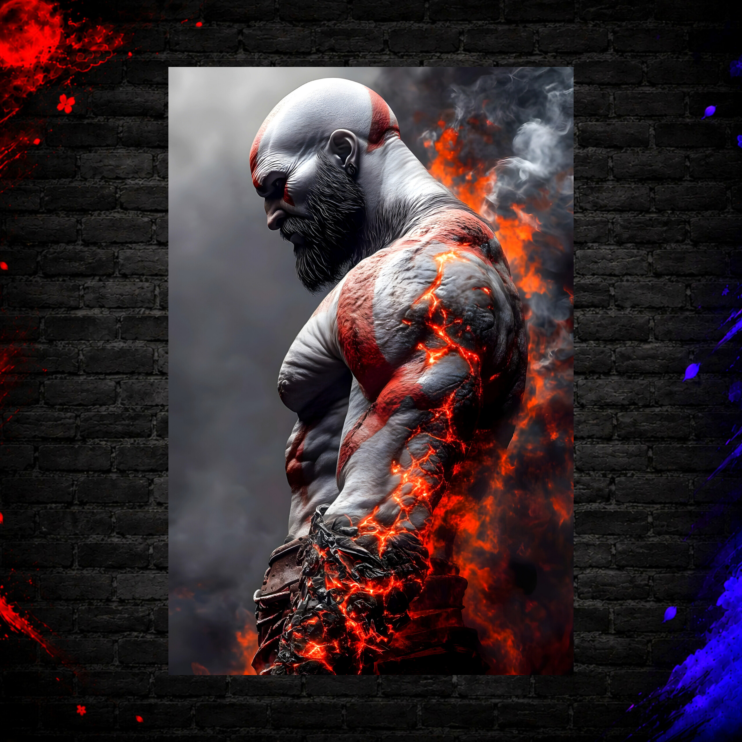 متال پوستر طرح گیم god of war کد S005