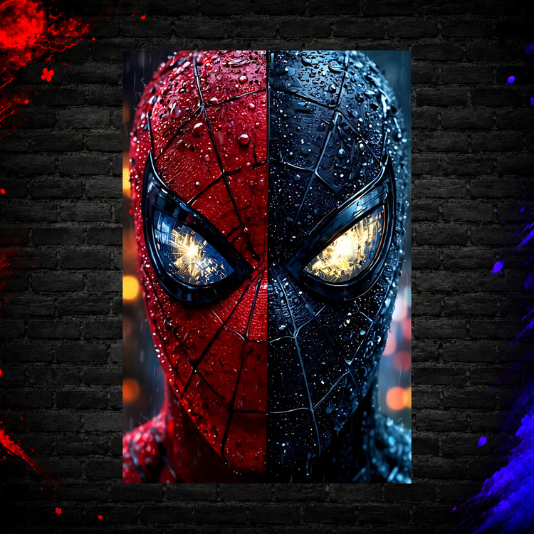 متال پوستر طرح شخصیت spiderman کد S008